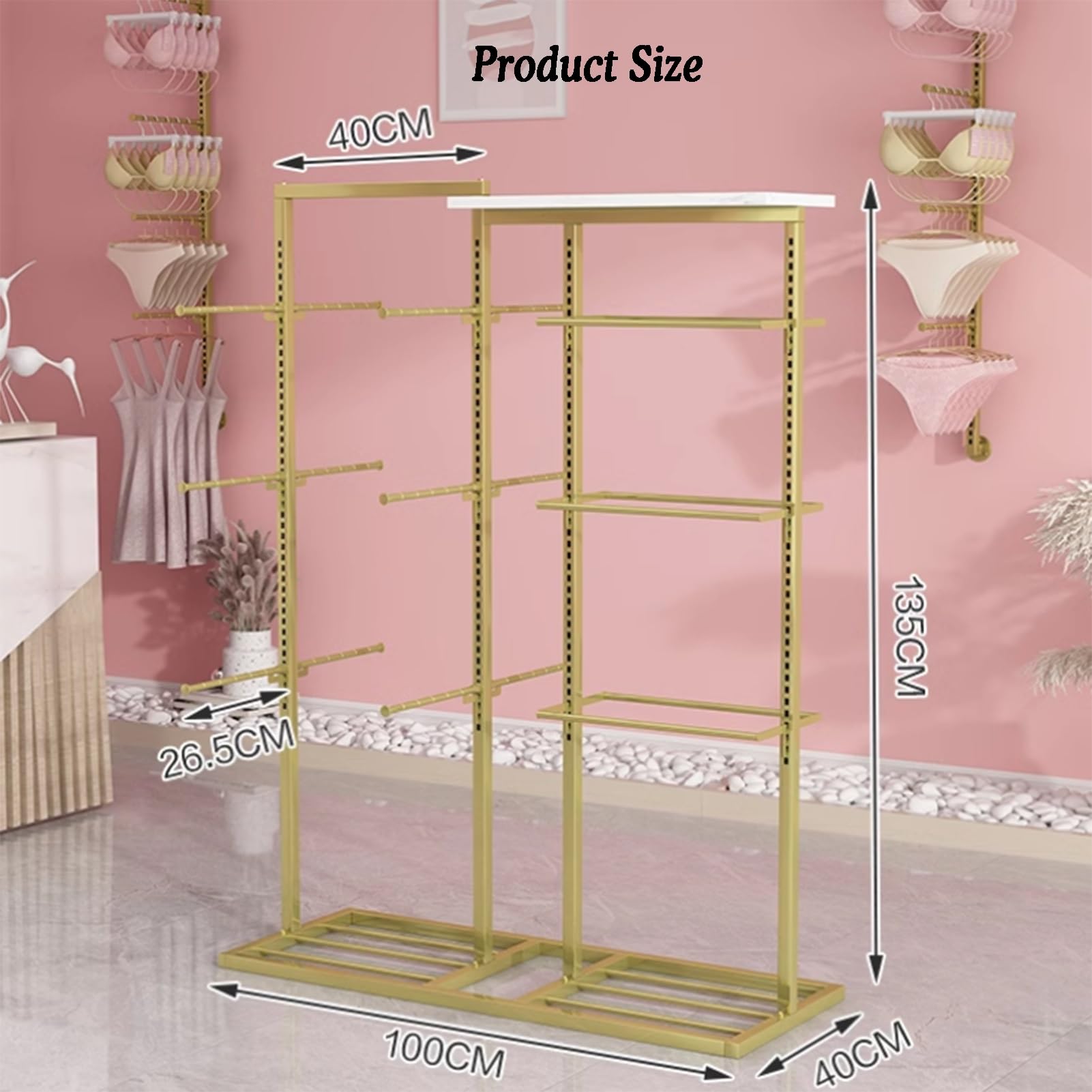 Espositore Per Biancheria Intima, Espositore Per Negozi Di Abbigliamento Commerciale Di Grande Capacità, Appendiabiti Per Costumi Da Bagno, Adatto Per Negozi Di Abbigliamento Di Biancheria Intima(Colo