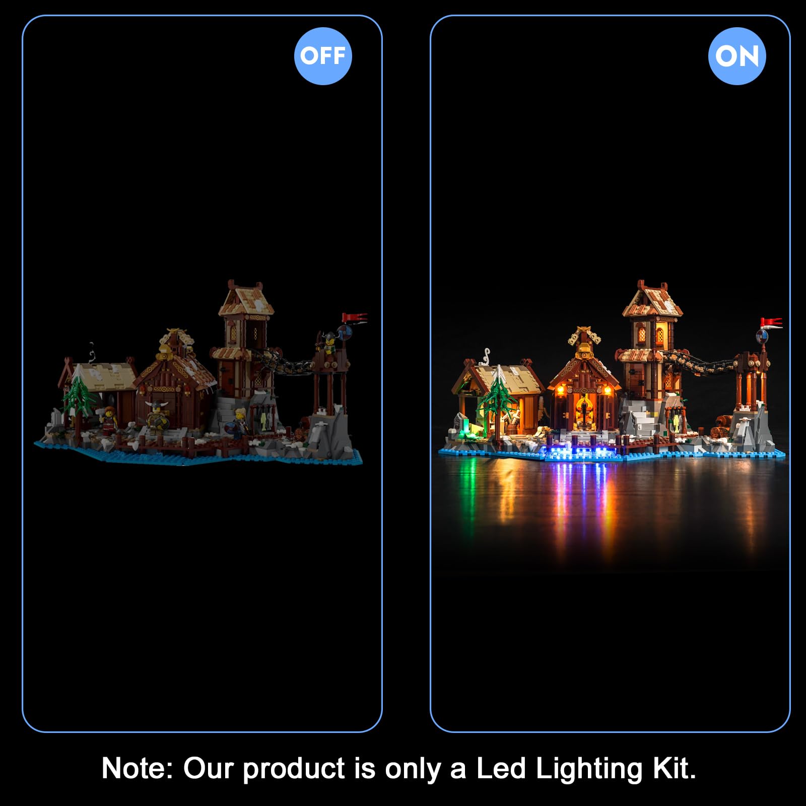 Light Kit for Lego Viking Village 21343, Lighting Set for Lego 21343 Viking Village, Not Include Models - Image 3