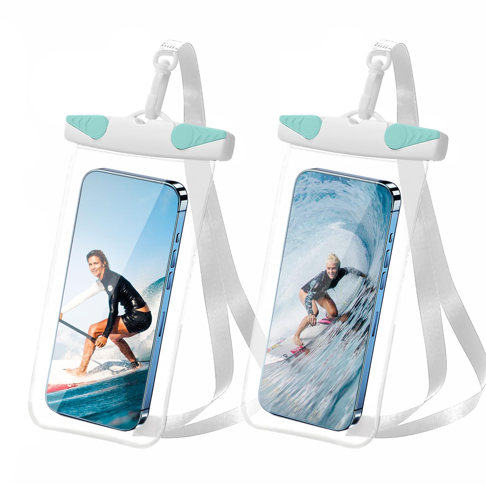 Heliosea IPX8 Waterproof Phone Pouch for 16/15/14/13/12 Pro Max & Galaxy S24/S23 Samsung's Waterproof Phone case with lanyard ,Cellphone Dry Bag Beach