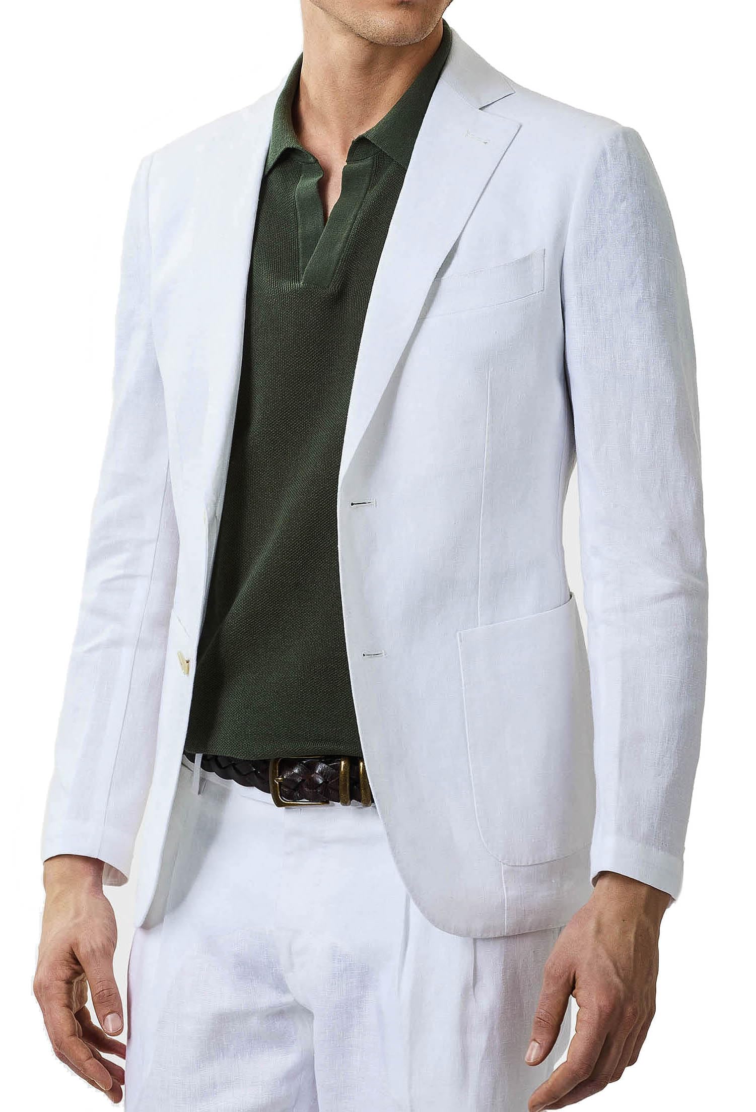 Abito Completo Uomo in Lino Sartoriale Vestito Elegante Cerimonia