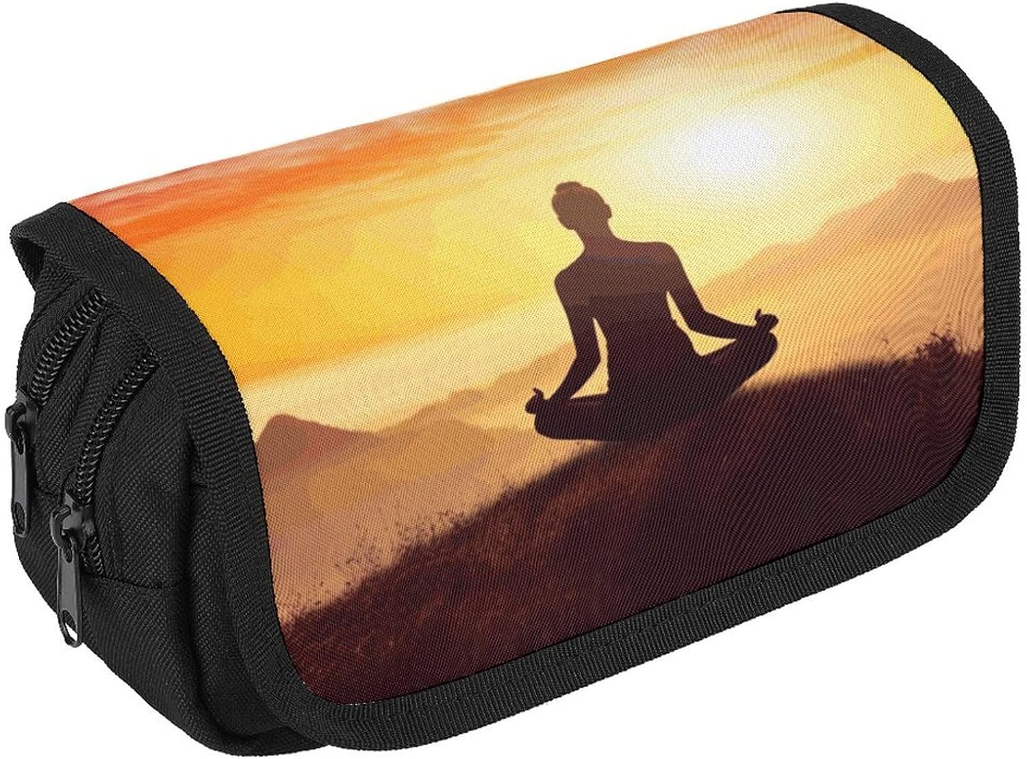 Yoga Meditation Pencil Case Big Capacity Pencil Pouch