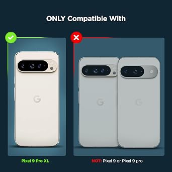 ENCASED Magnetic Clear Case for Google Pixel 9 Pro XL 6.8 (Compatible with MagSafe) Dual-Hybrid Protection with TPU Bumper (Black)