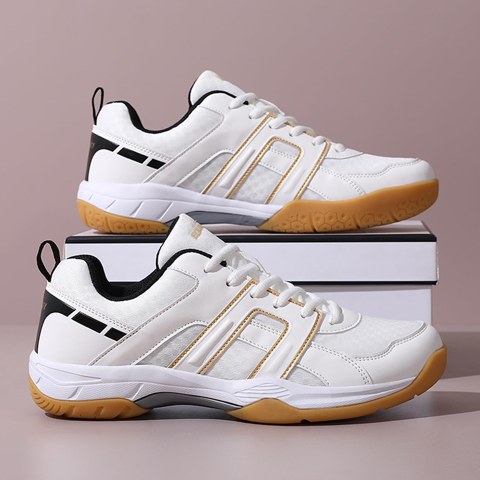 Unisex Tenis - Bádminton - Calzado de Deporte de Malla Transpirable para Corte y Vida Diaria