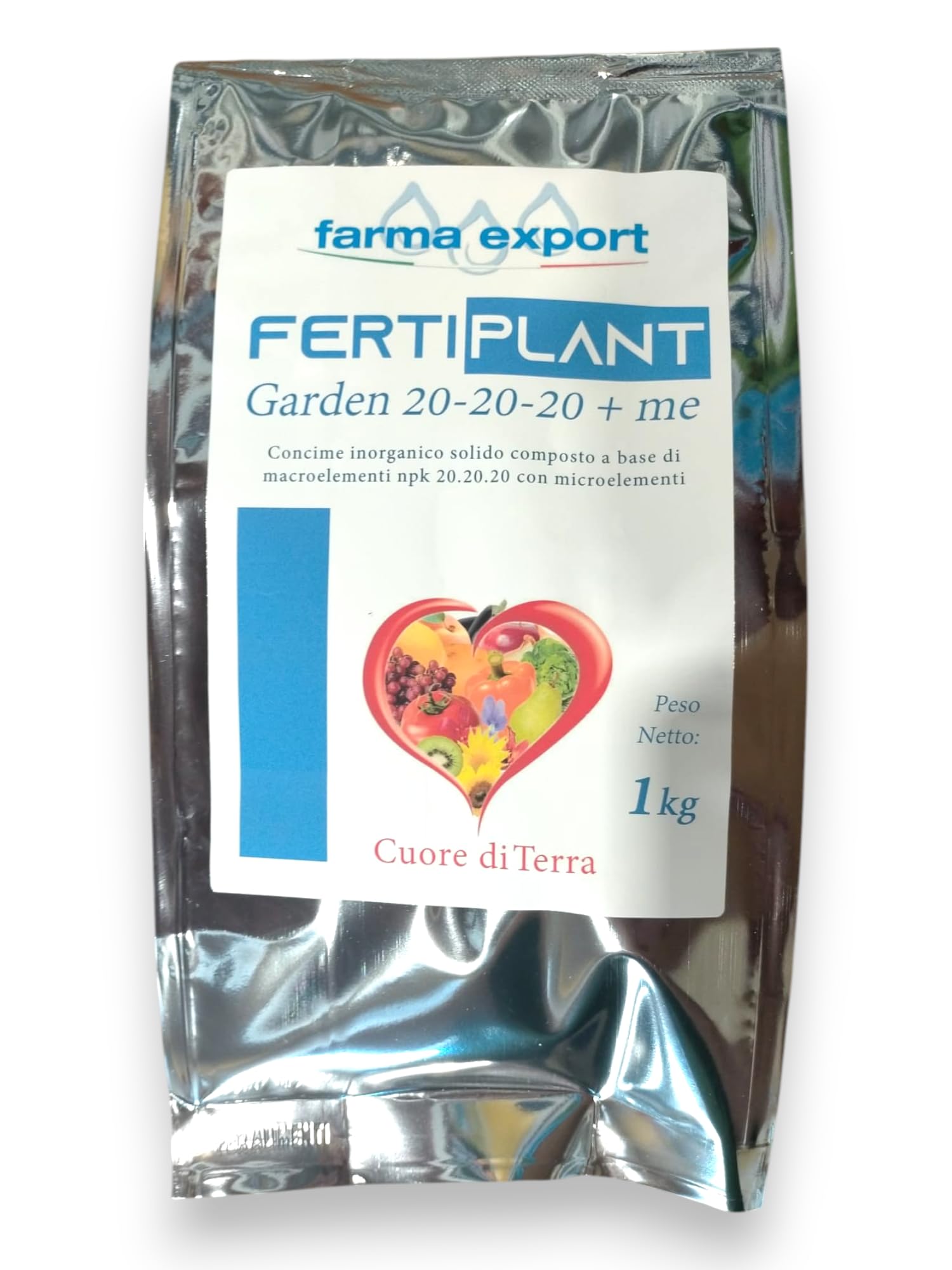 NPK 20-20-20 Fertilizzante Universale 1Kg. AZOTO FOSFORO POTASSIO Con ICROELEENTI E Coplesso