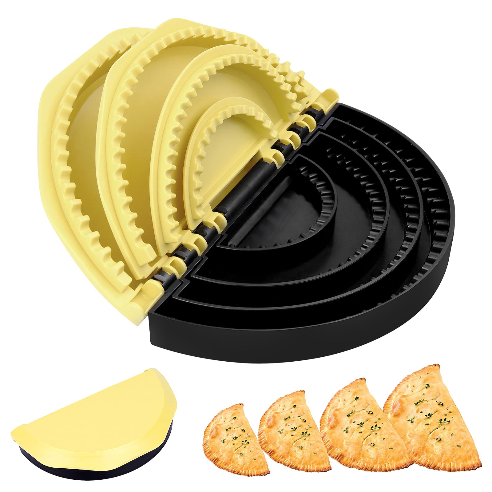 Meetory Tortilla Sealer - 4-in-1 Quesadilla Makerfor 4"/6"/8"/10", Flip Wrap Tortilla Make for Burritos, Tacos, Dumplings and Calzone Dishwasher Safe Crimper for Easy Storage