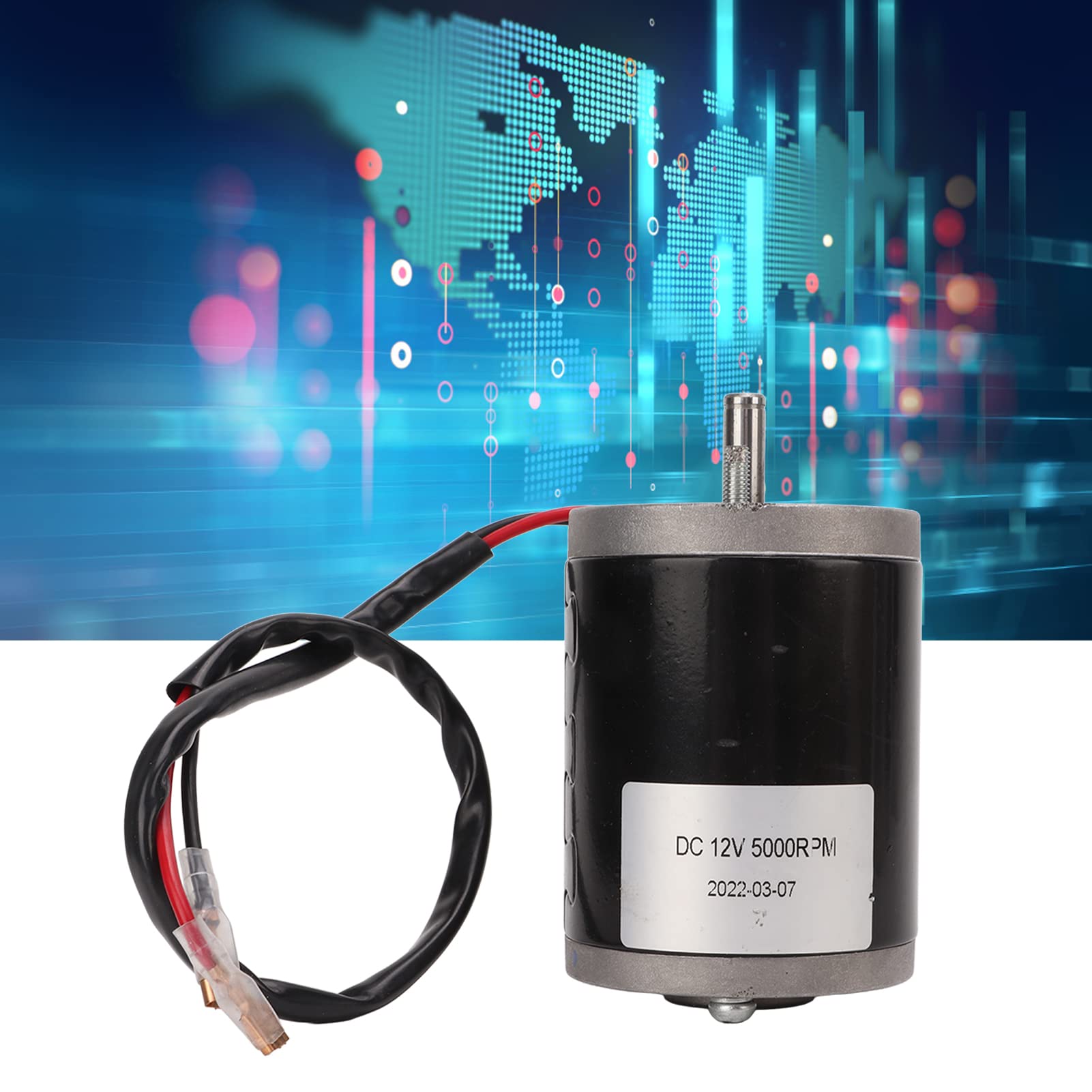 BuyWeek Motore Spazzolato, 12V 120W 5000 RPM Scooter Motor in Alluminio Mini Motore a Spazzola con Albero a D