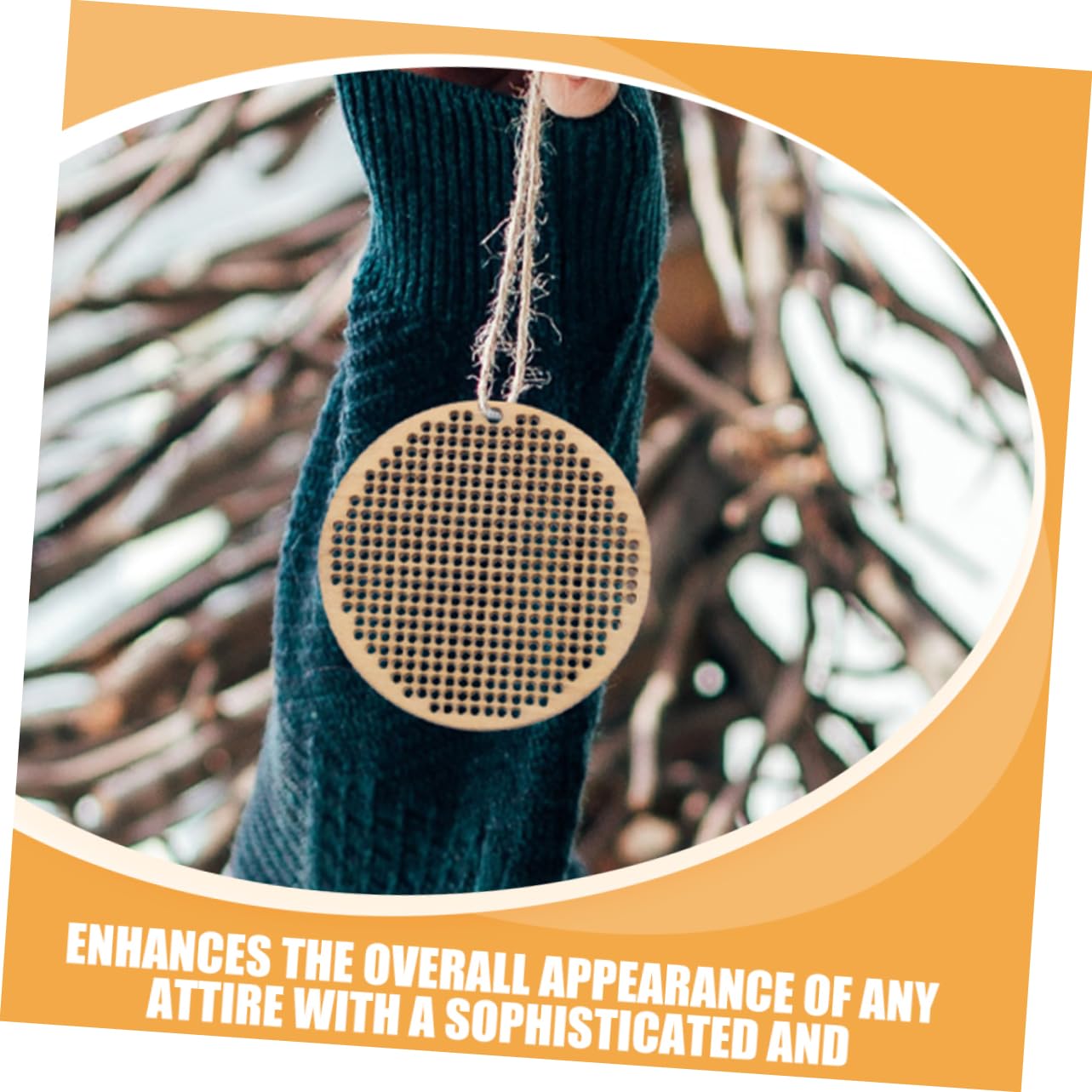 OSALADI 2sets 6pcs Wood Hoops for DIY Cross Stitching Unfinished Wood Chips Unique Accessories for Crafting for Jewelry and Keepsakes 6pcs*2