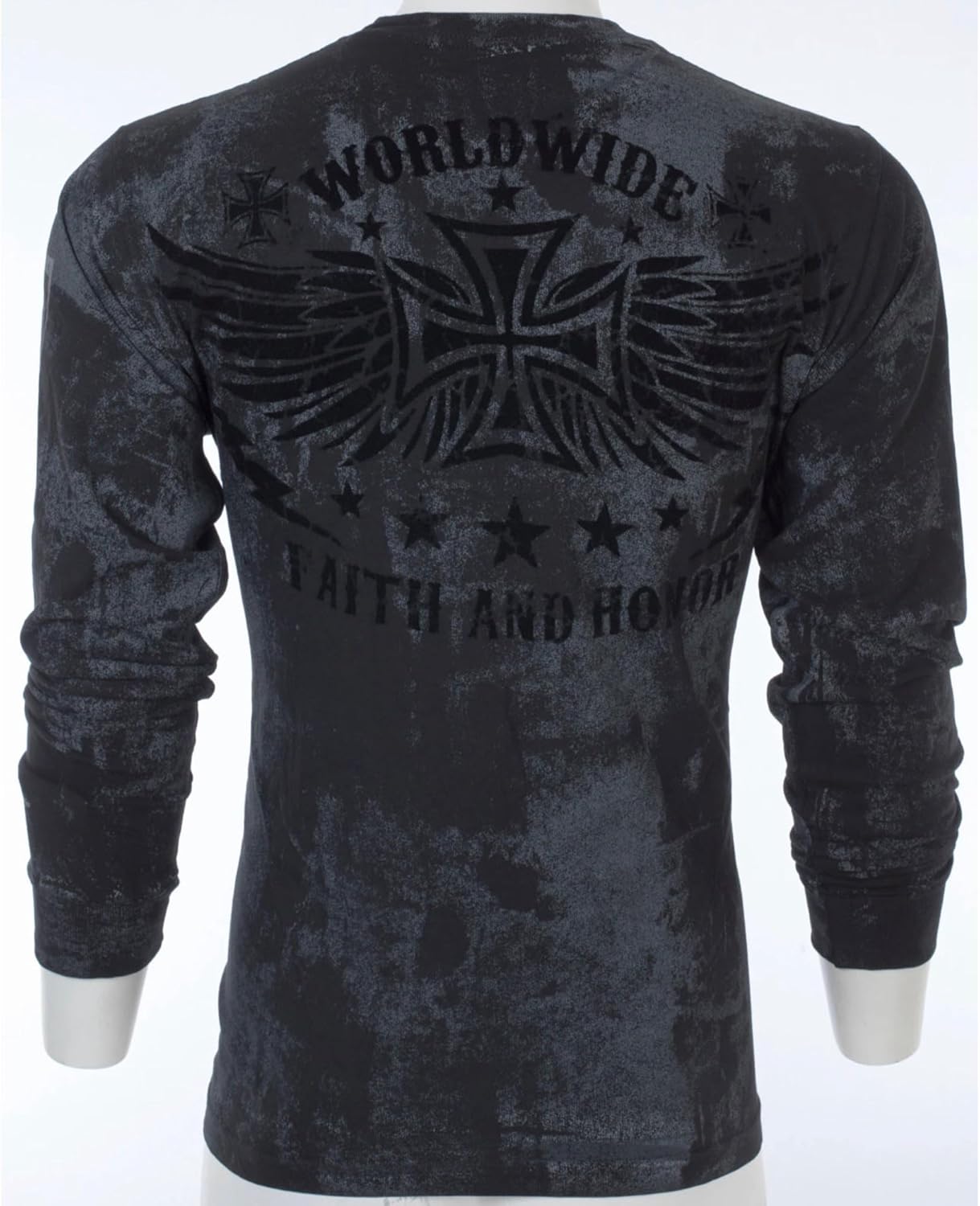 Archaic Affliction Men's Long Sleeve T-Shirt Black Tide