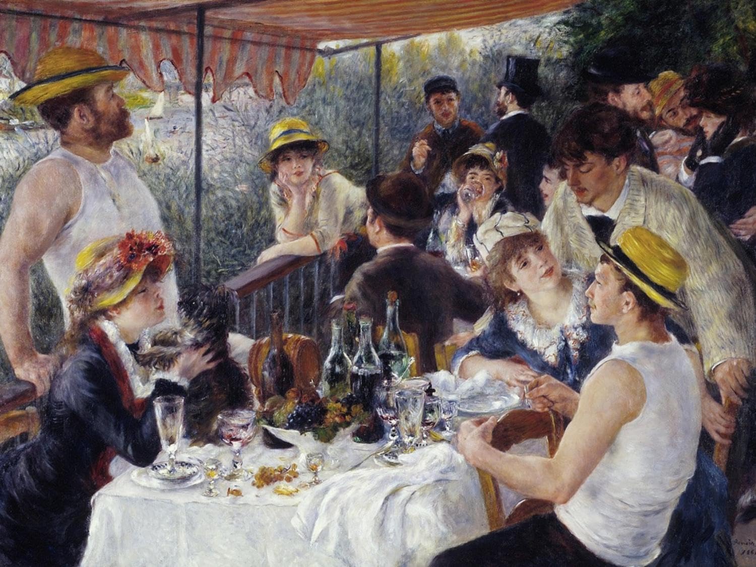 ART.COM Wall Art Print Luncheon of the Boating Party, 1880-81 by Pierre-Auguste Renoir, 24" x 18"