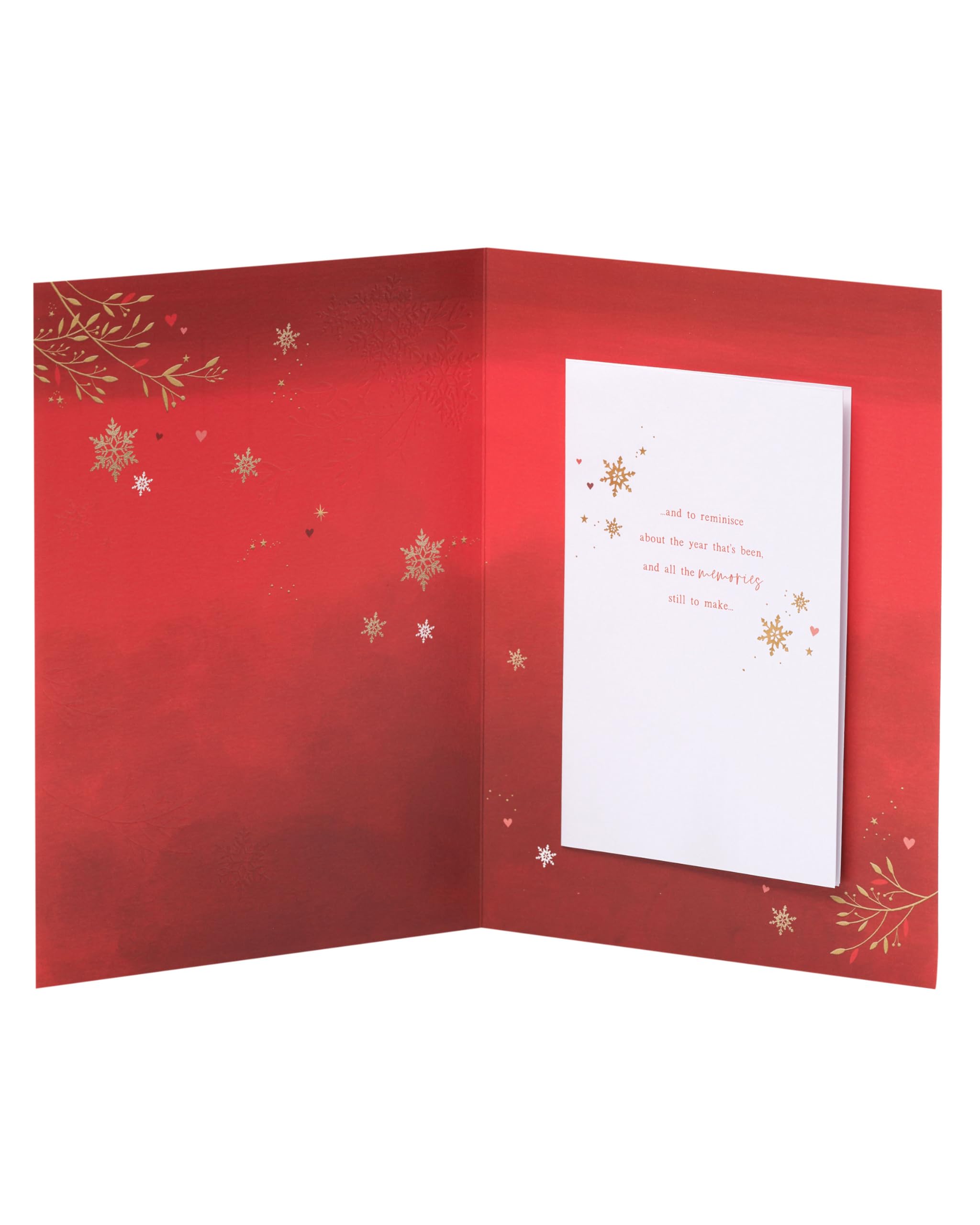 UK Greetings Christmas Card for Husband - Deep Red & Gold Design, Multi, 210mm x 275mm - Image 2