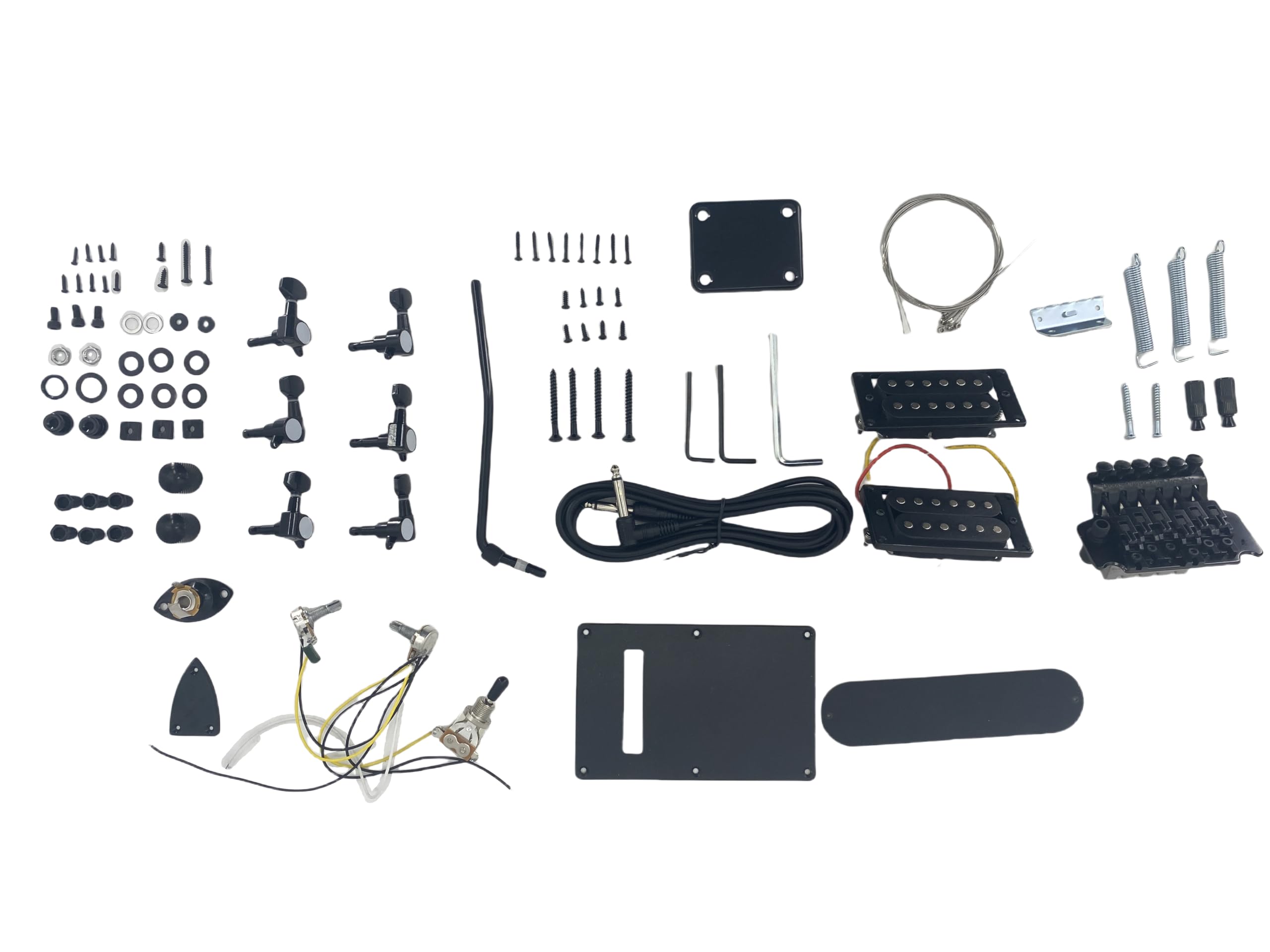 Kit fai da te per chitarra elettrica Conboxus stile X con corpo e manico solidi, kit chitarra elettrica a 24 tasti da 648 mm set completo di accessori per chitarra per principianti regalo per liutaio