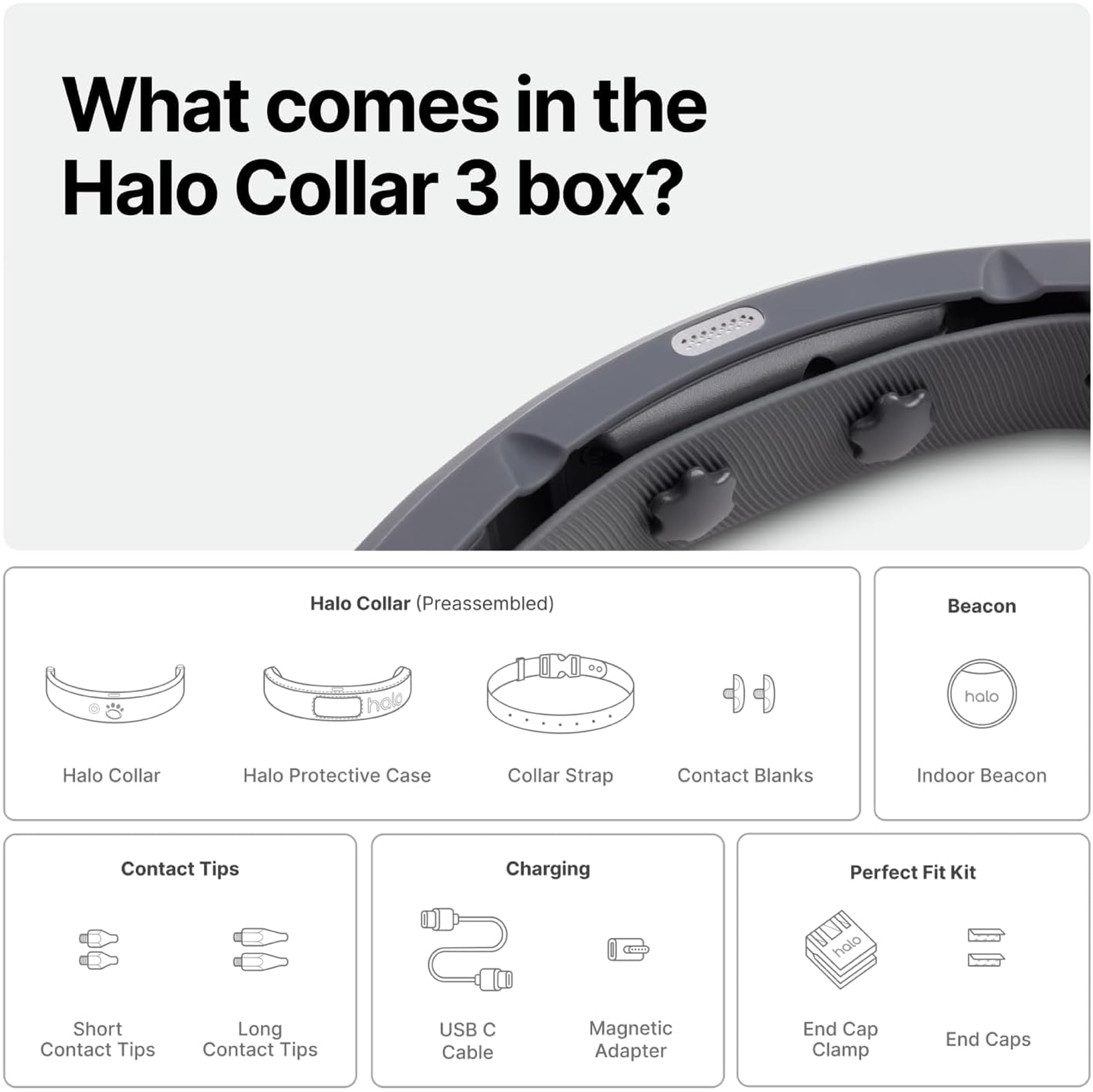 Halo Collar 3, Multifunctional GPS Wireless Dog Fence & Dog Training Collar with GPS Tracker, Subscription Required, Waterproof, Graphite (Medium/Large) - image 7