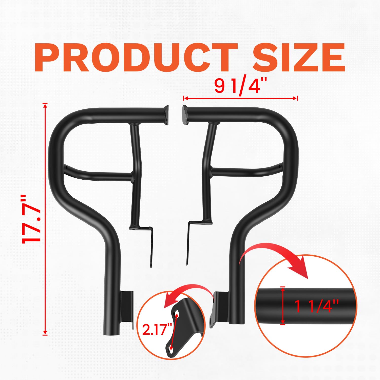 CHIFUN Barras de Choque de Carretera de 1.25 Pulgadas de Repuesto de Acero Grueso para Kawasaki Vulcan S 650 VN650 EN650 2015-2022, Barras de protección de Marco de Motocicleta Negras
