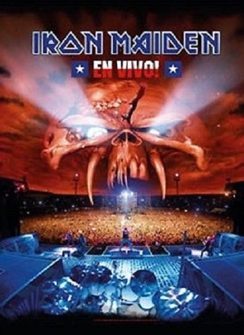 Heart Rock Original Iron Maiden En Vivo, Fabric, Multi-Colour, 110 x 75 x 0.1 cm