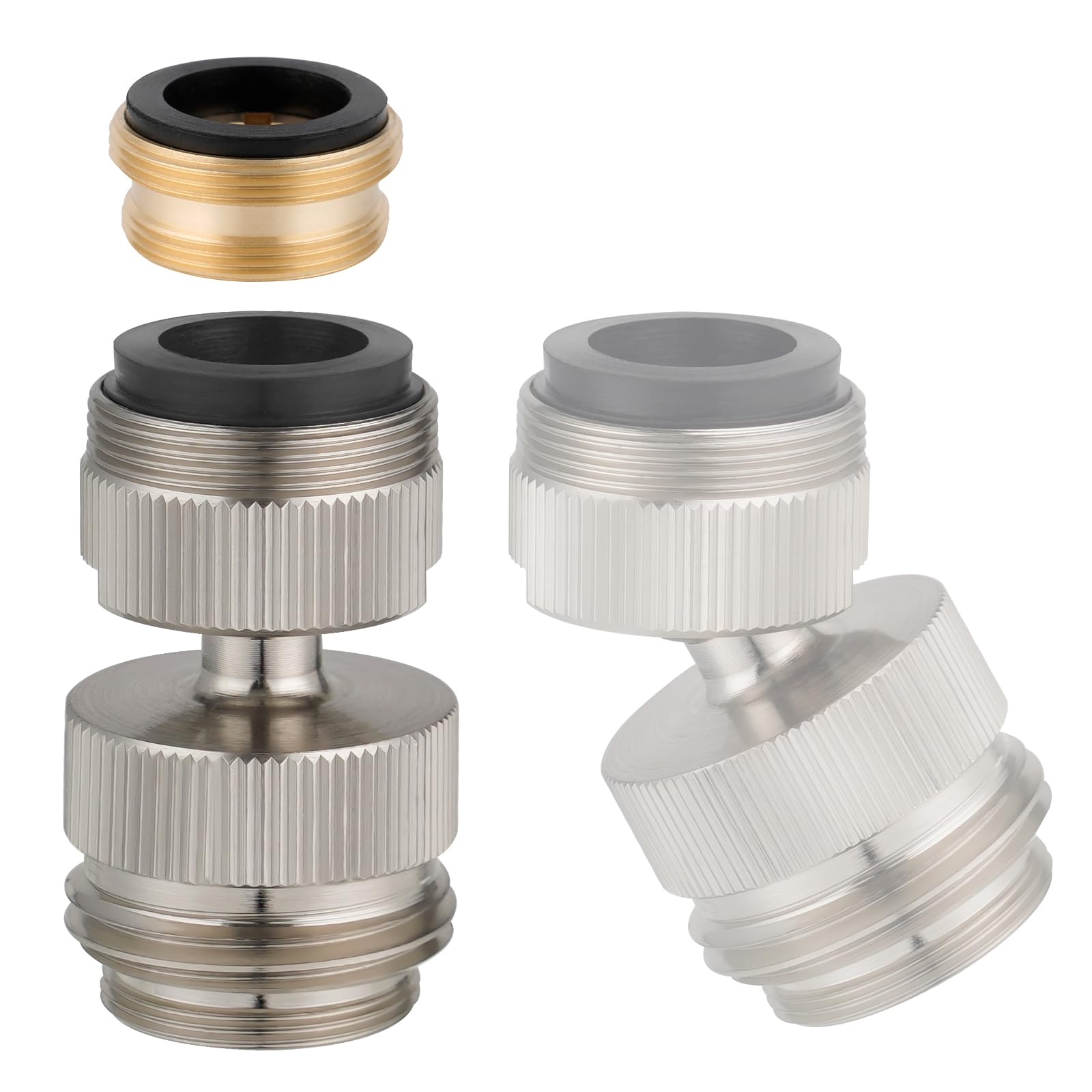 Hibbent Sink Faucet to Garden Hose Adapter, Swivel 3/4" Faucet Adapter