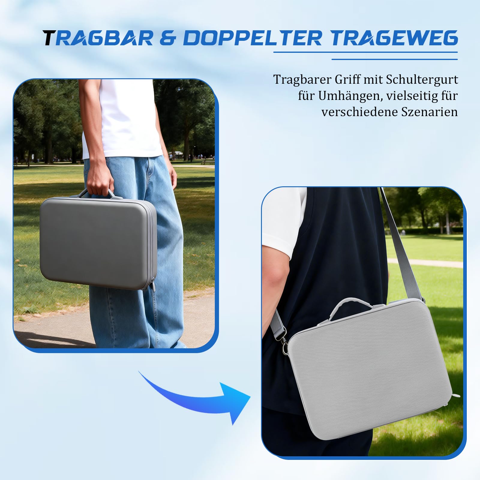 Tasche für DJI Neo 2 Tasche, Tragbar PU Case für DJI Neo Fly More Combo, Aufbewahrungs Tragetasche für DJI Neo 2 Zubehör,Goggles N3,RC Motion 3 Ladestation Drohne Zubehör