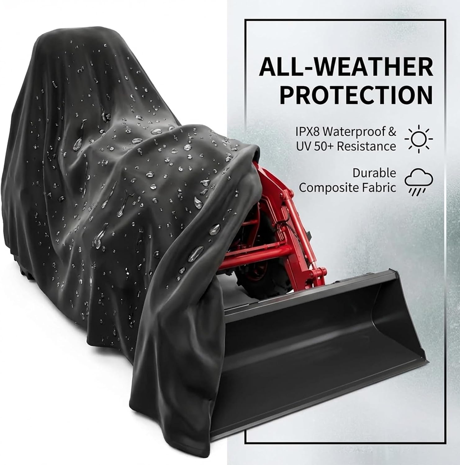 Heavy Duty Tractor Cover for Kubota LX4020HSD / LX4020HSDC, Outdoor Riding Lawn Mower & Compact Tractor Protection, Wind Resistant Dust Resistant All-Season Protection, B