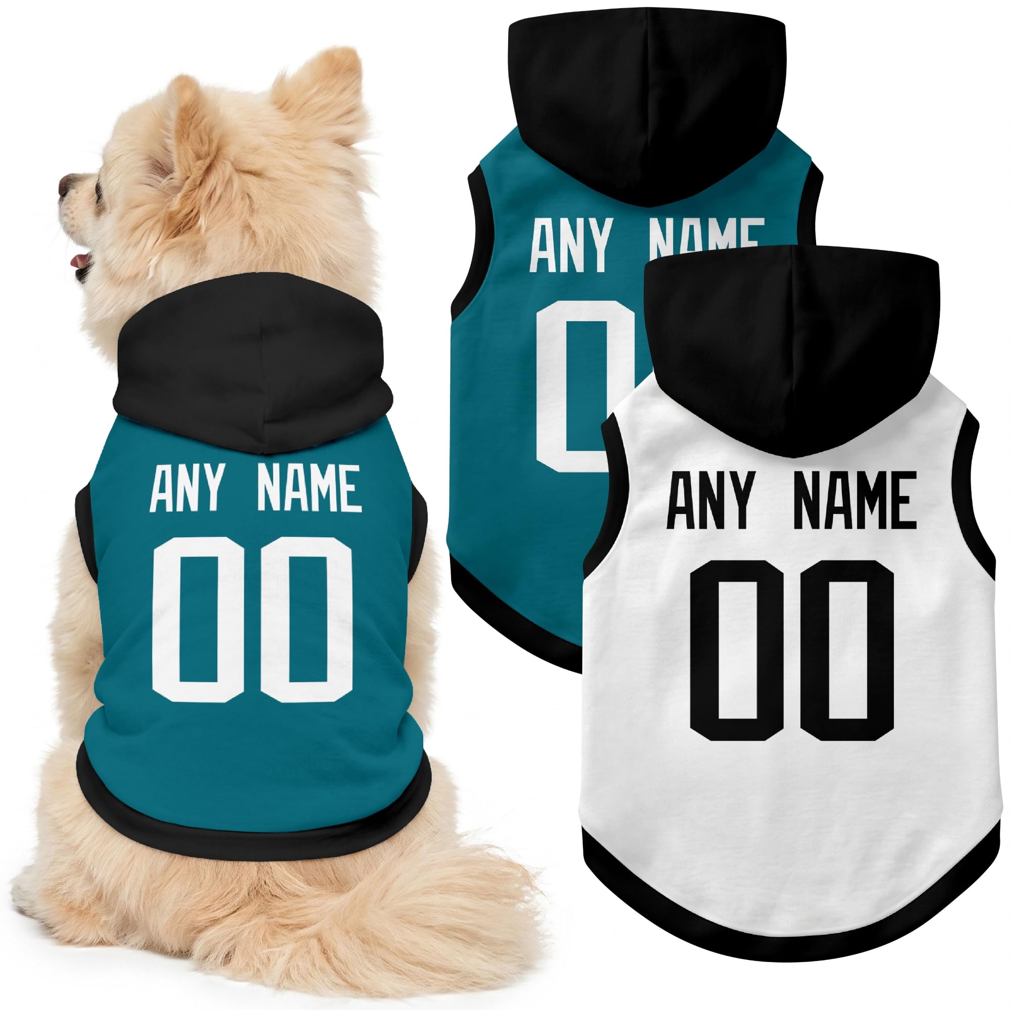 Jacksonville Dog Clothes Custom Jersey Style Dog Hoodie for Pet