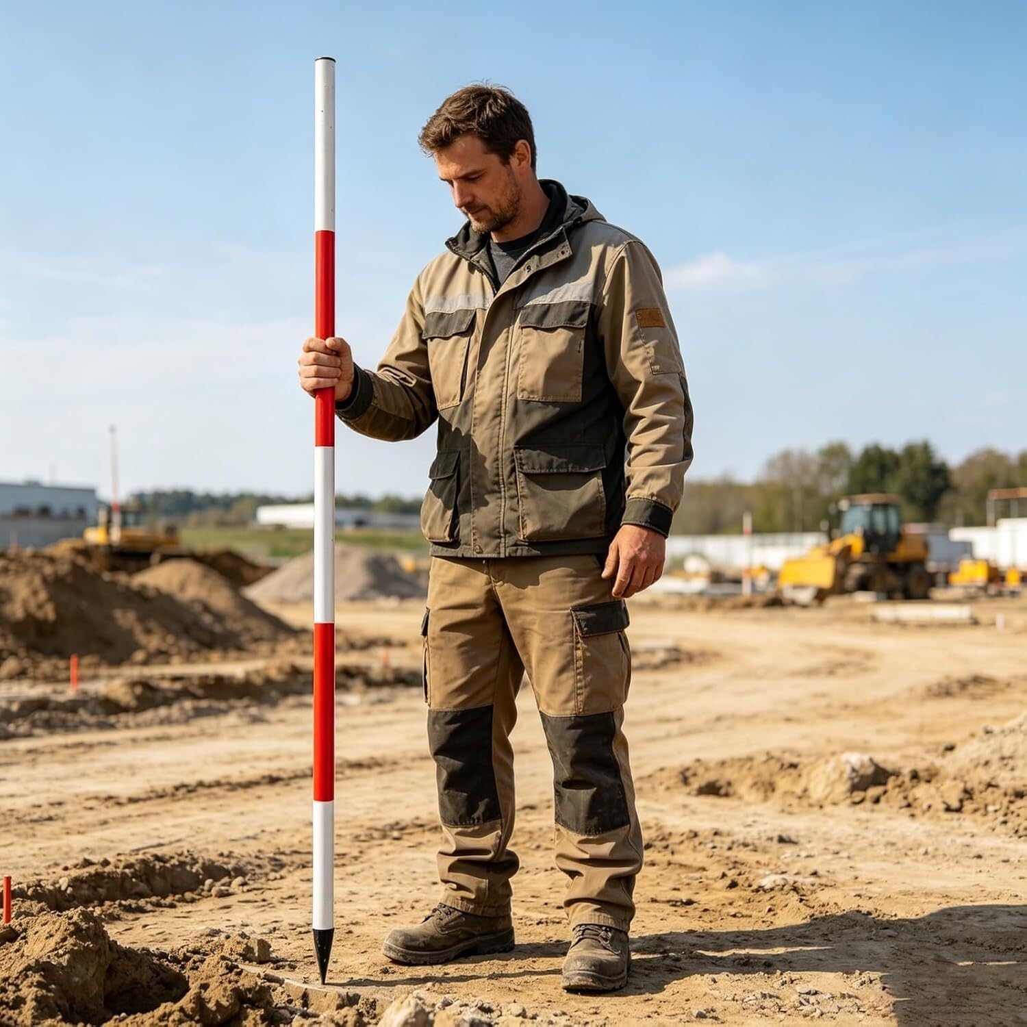 ININOSNP Cinta métrica Ligera Poste de Rango de topografía seccional for estimación de Altura de árboles/Marcador Exterior/Posiciones difíciles | 3m/9.8ft