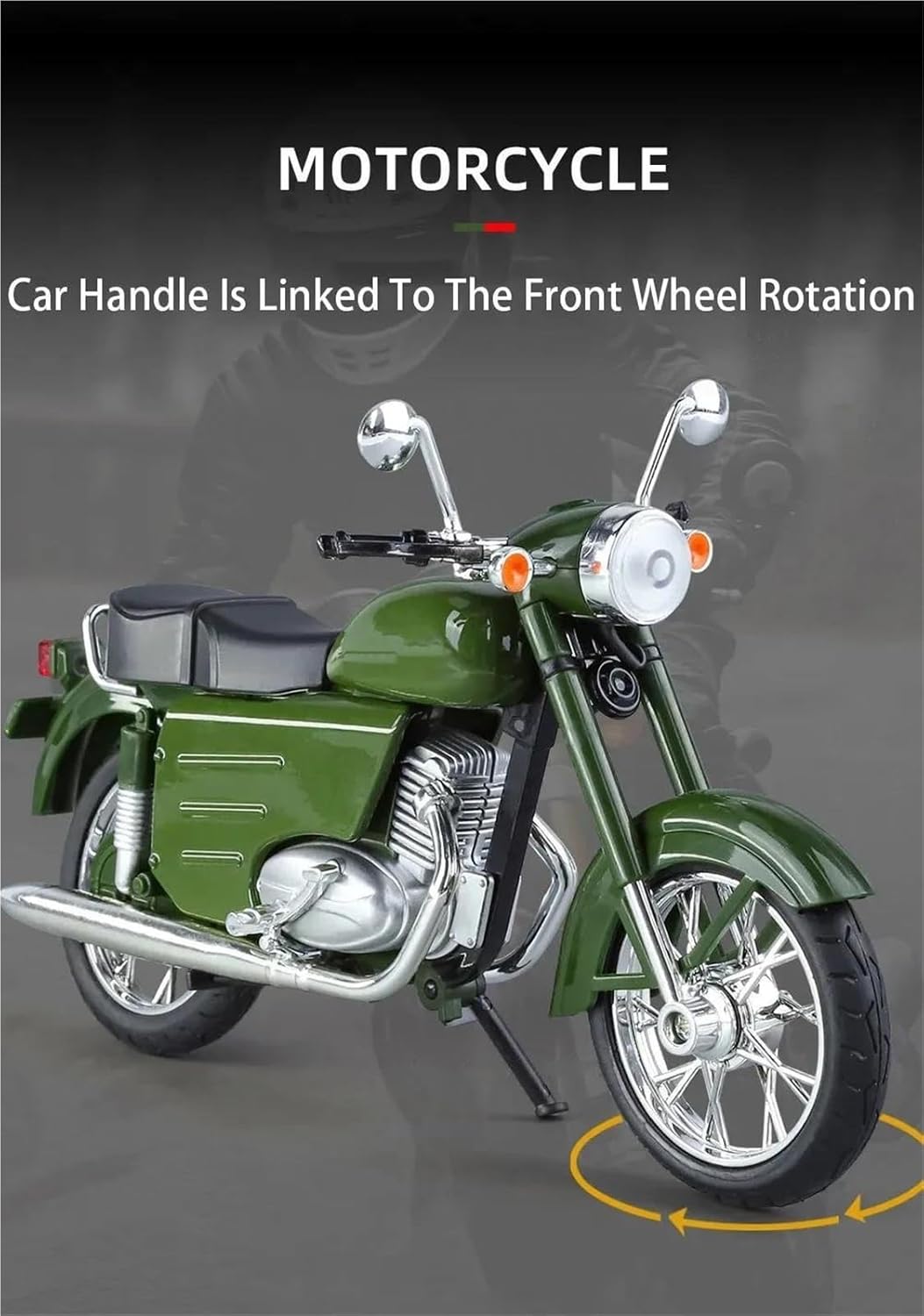 Collection 1/10 for H-ONDA XF250 Motorcycle Model Diecast Alloy Motorbike Toy Collection Home Decor(Green)