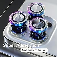 Vista 169 de Misea [3+1] for iPhone 14 Pro/iPhone 14 Pro Max Camera Lens Protector Bling, 9H Tempered Glass Camera Cover Screen Protector Metal Individual Ring