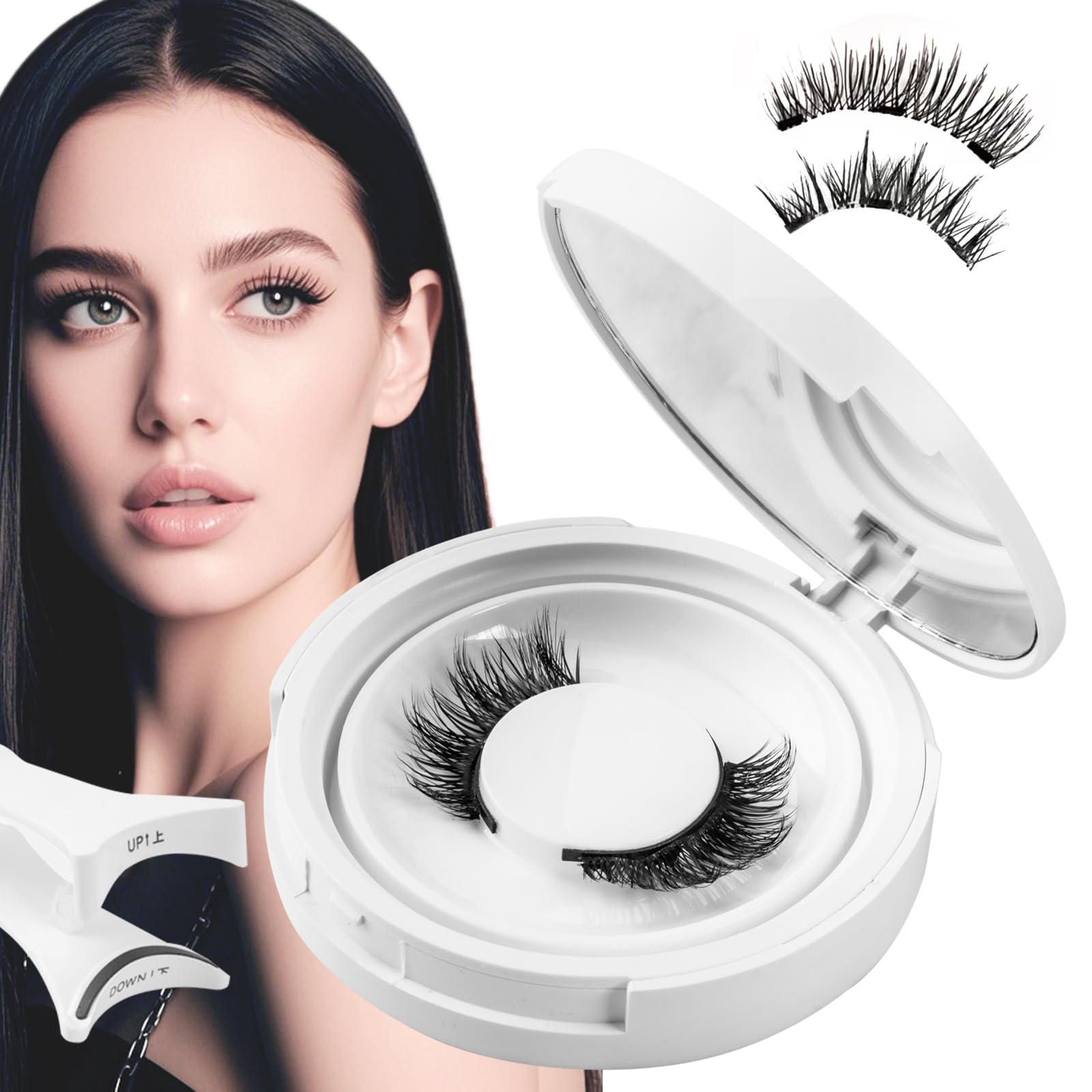 Magnetic Lashes, Reusable, No Glue Needed, Easy To Apply And Remove, Natural Cat Eye Look, Strong & Lightweight Magnetic Lashes, Safe And Comfortable,
