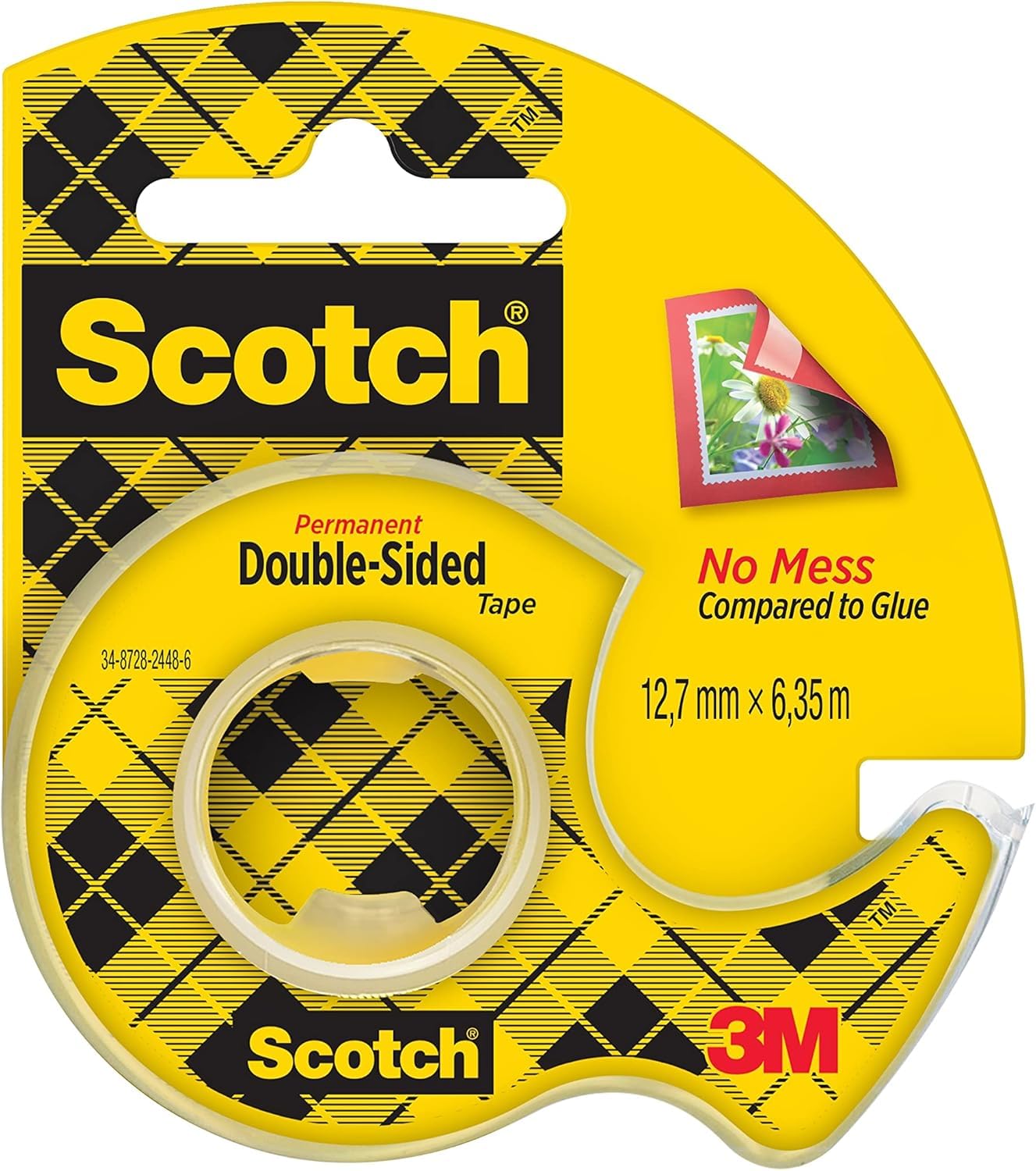 Nastro Biadesivo Scotch - 12.7mm X 7.89m, Trasparente, Con Dispenser Portatile - Foto 5