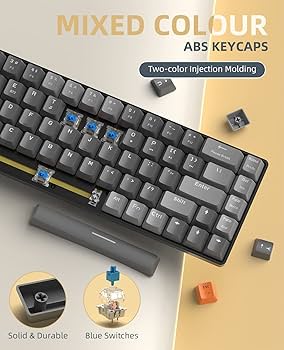 Amazon.com: ZIYOU LANG RK68 60% Wireless Mechanical Keyboard
