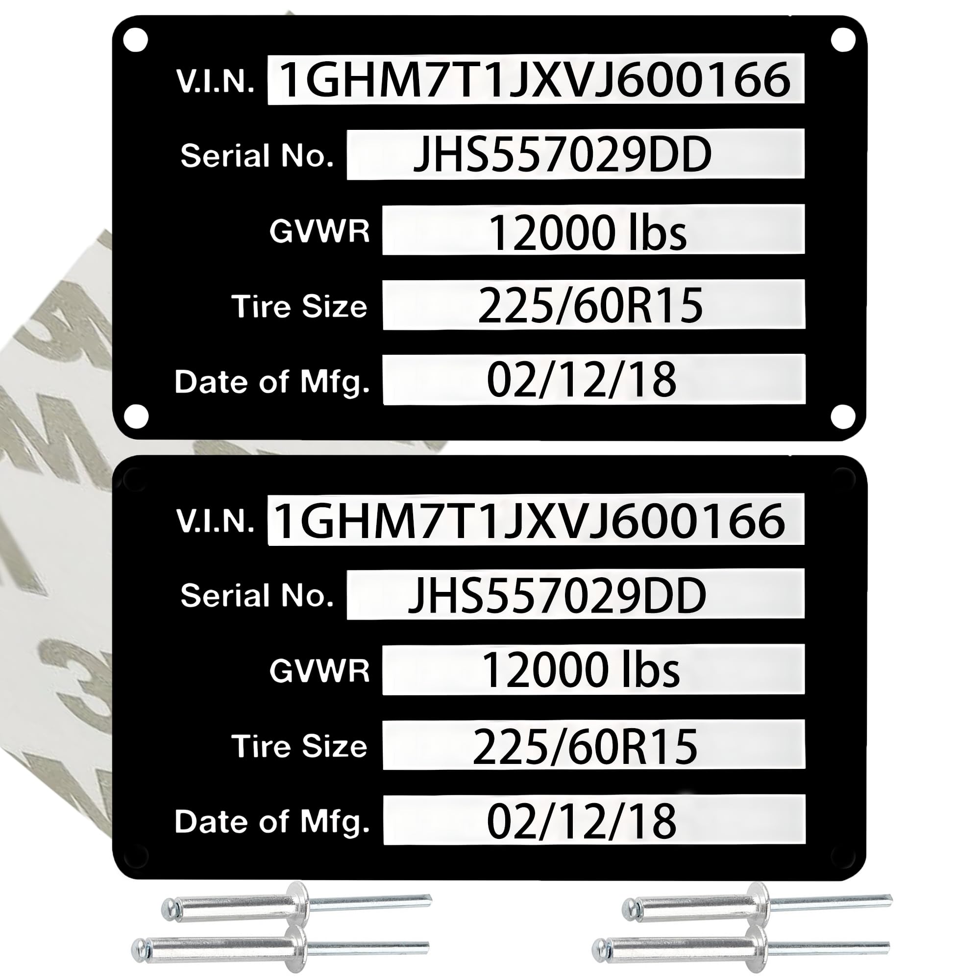 TYRINHAI Custom Engraved Aluminum ID Plate