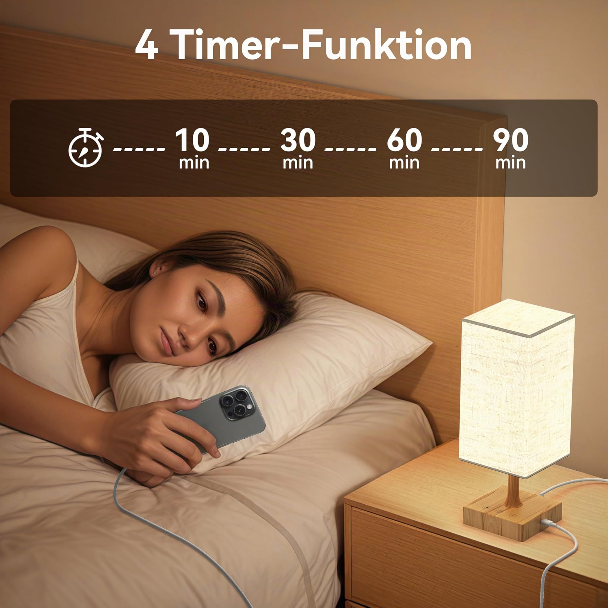 Tageslichtlampe,Simulation von Tageslicht,10.000 Lux tageslichtlampe,UV-freie LED Lichttherapielampe lichttherapie mit 3 Farbtemperaturen,Dimmer und Timer Daylight Lamp