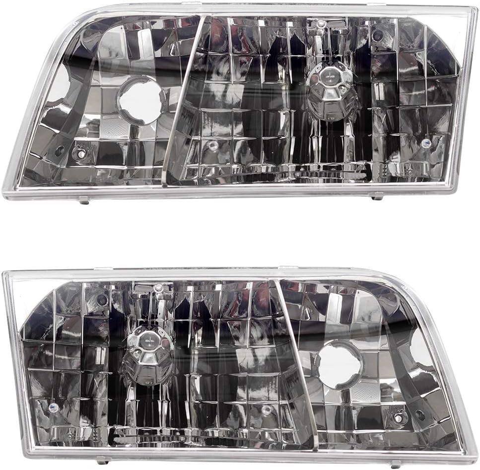 Brock Headlight for 1998-2011 Crown Victoria 4W7Z13008A Set FO2502200