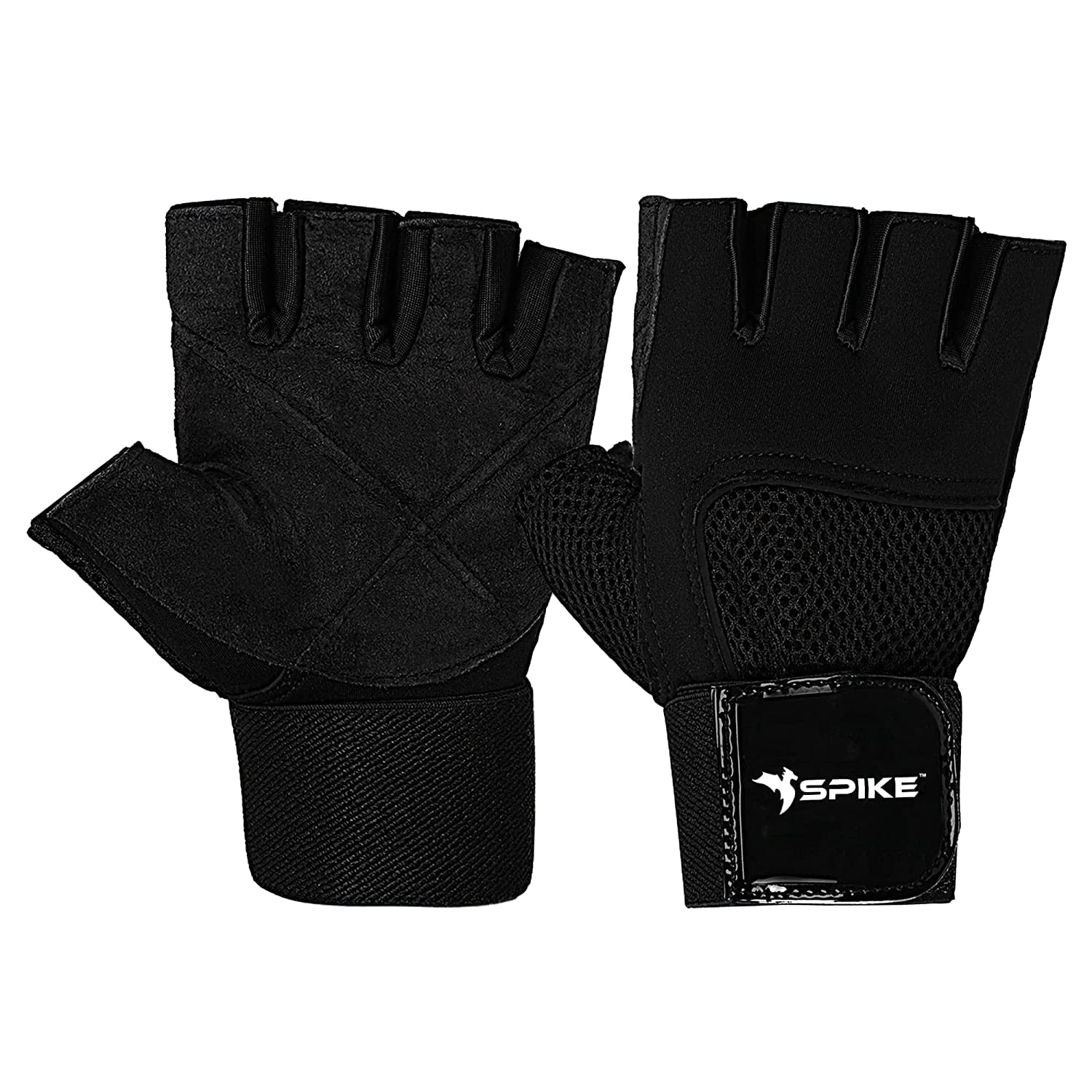 SPIKE Fitness Gym Gloves with Wrist Support Grip and Breathable Glove Design Used for Weight Lifting, Pull Up, Crossfit, Cycling, Driving, Fitness, Gym Training for Both Men and Women. (Large, Black) (B0BJ8KYZYK) Amazon Price History, Amazon Price Tracker