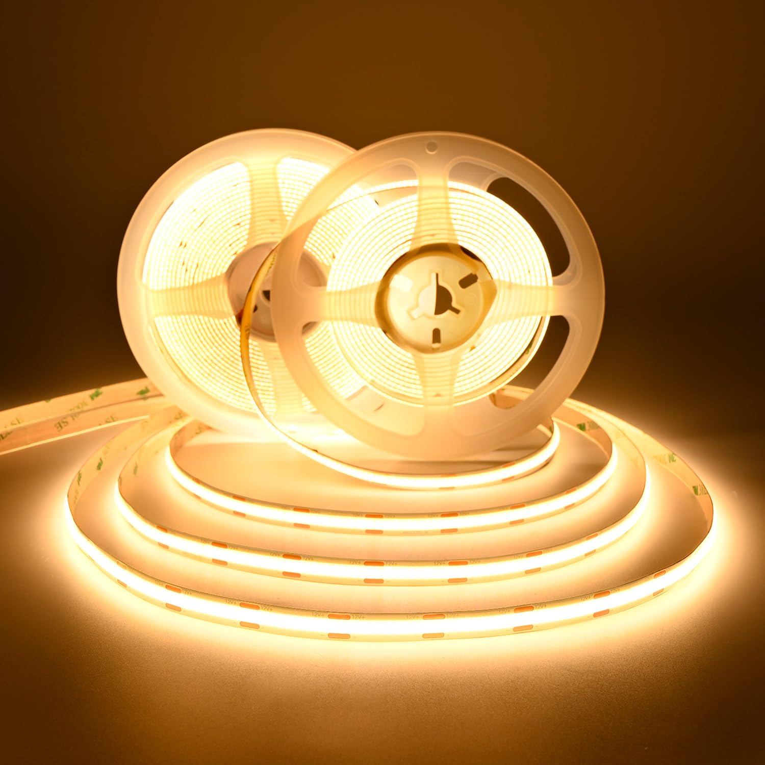 UL Listed COB LED Strip Light 3000K Warm White 2X16.4FT 480LED/m
