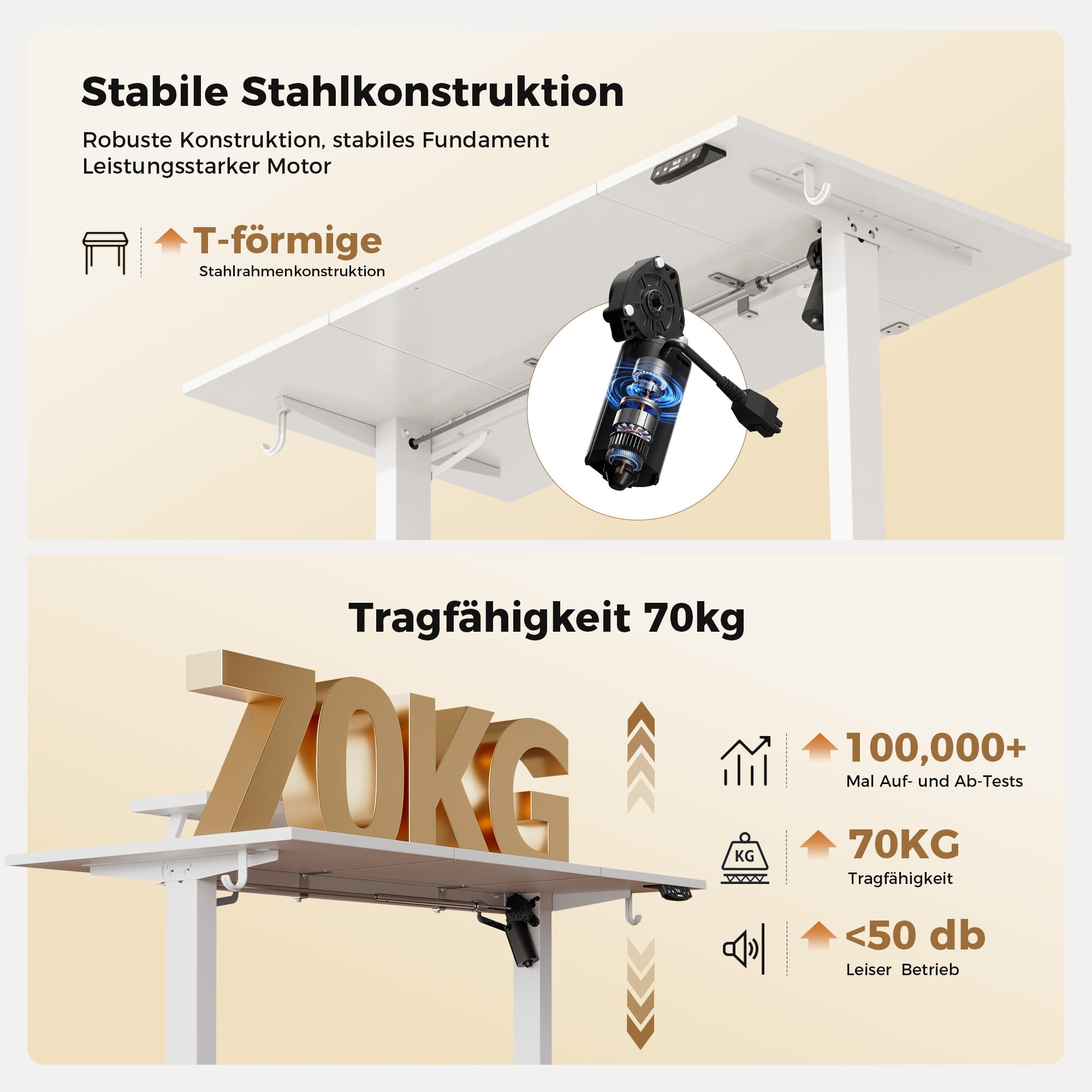 Agilestic Höhenverstellbarer Schreibtisch mit flexiblem Monitorständer