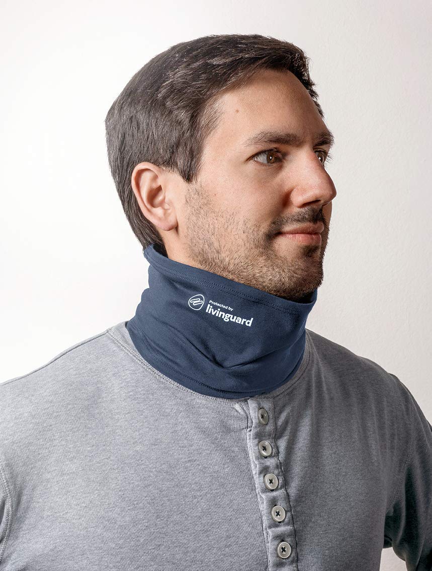 Livinguard Tube Mask Lite | komin zimowy, chusta na szyję do biegania, jazdy na rowerze, dla mężczyzn i kobiet, wielofunkcyjna, ocieplacz na szyję, ciepły polar, wiatroszczelny, ocieplacz na szyję, czarny