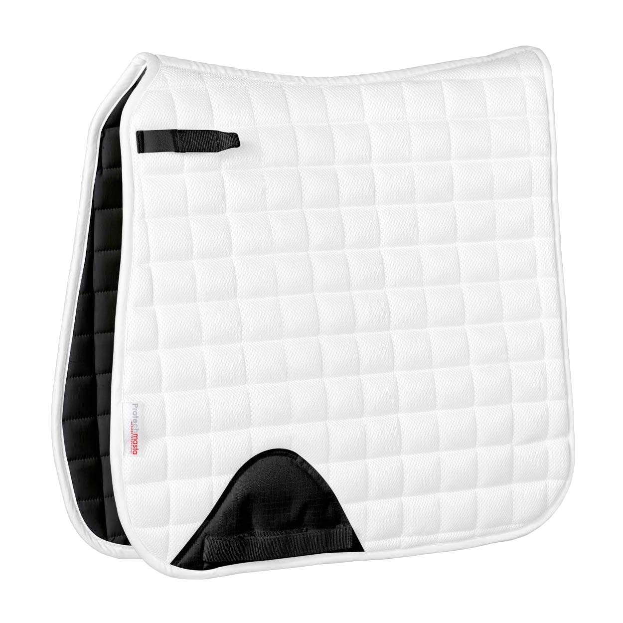 PROTECHMASTA Infrared Dressage Horse Saddlecloth - Saddle Cloth Numnah Pad - White - COB