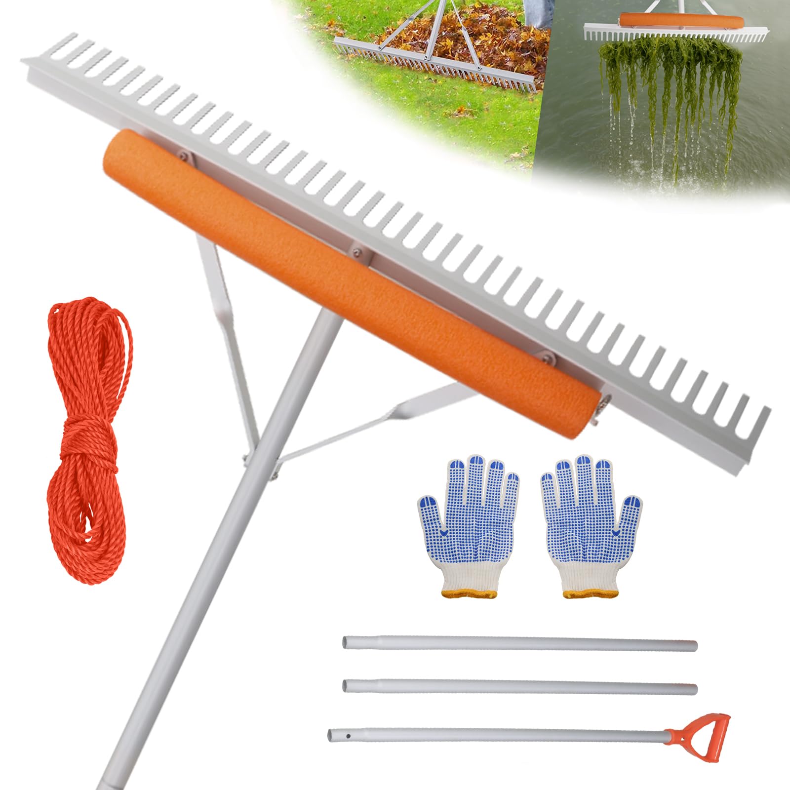 Râteau de Jardin en Aluminium de 36 Pouces