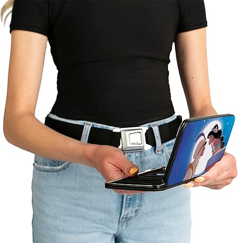 Miniatura 4 de Buckle-Down Billetera con bisagras para mujer-Aladdin Jasmine, 7" x 4", Jazmín Aladino, Buckle-down Billetera con bisagra - Aladdin Jasmine