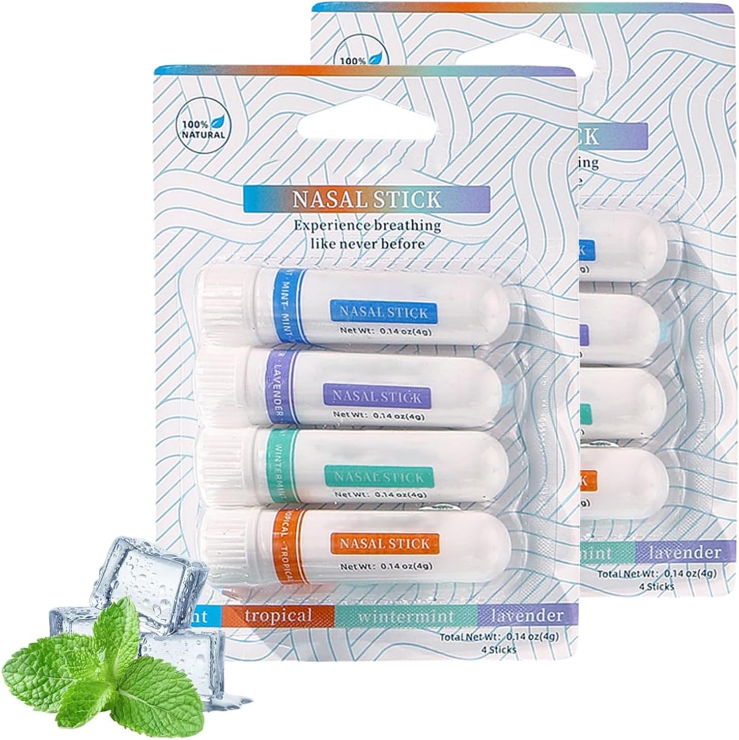 Nasal Stick Boost Energy Set, Nose Inhaler Stick, Nasal Stick, Nasal Stick Inhaler, Natural Mint Nasal Sticks for Breathing (Set of 8)