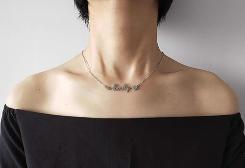 Miniatura 4 de Aoloshow Customized Custom Name Necklace Personalized Custom Made Any Name Necklace Initial Monogrammed Gift for Womens Girls