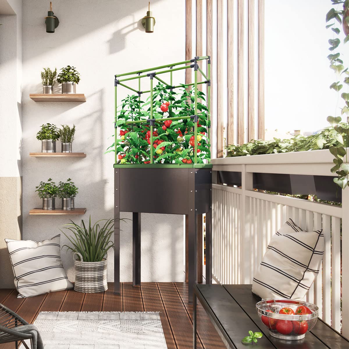 Bio Green JGL-HDB-L City Jungle Heidelberg - Vaso elevato, autoirrigante