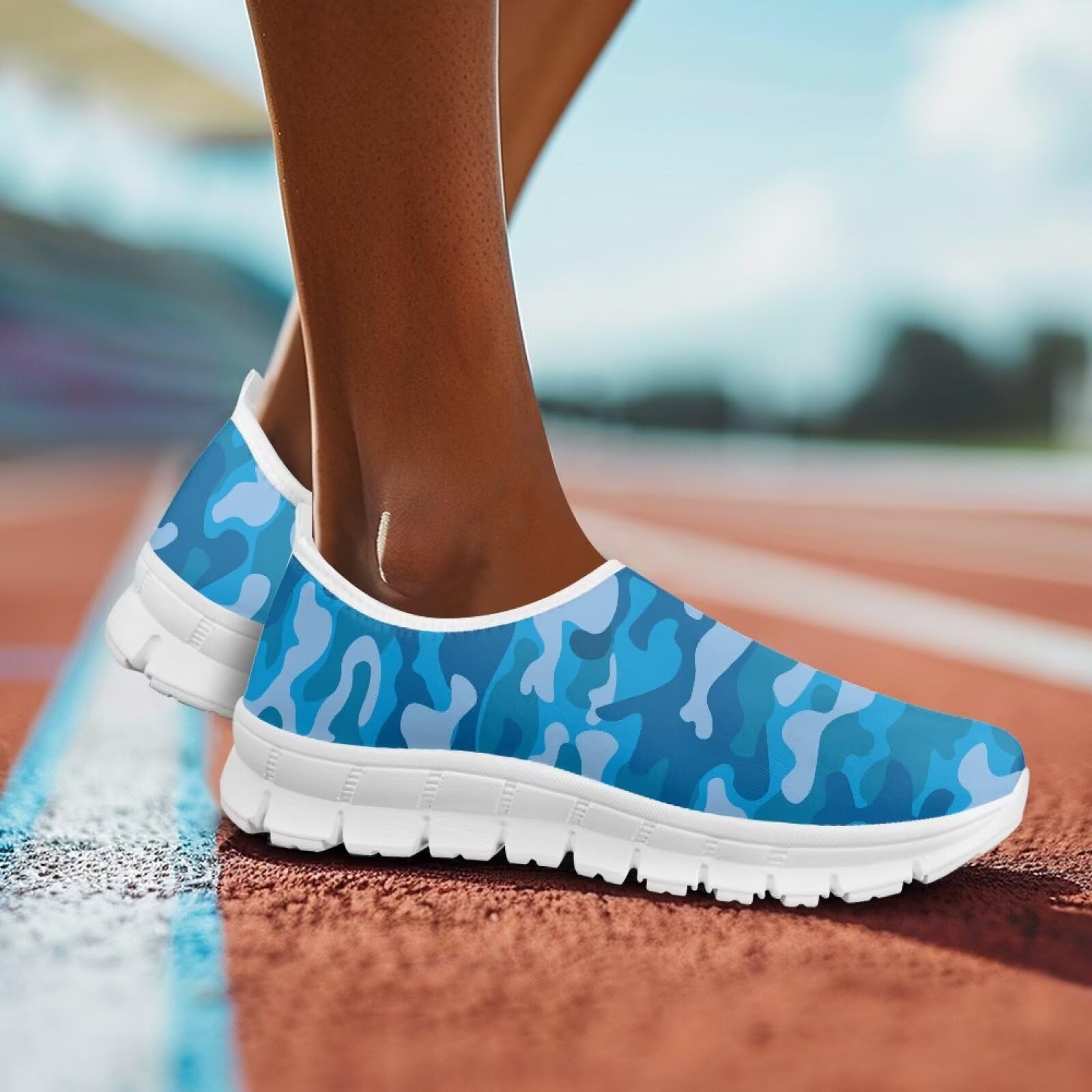 Męskie buty do chodzenia, wsuwane, trampki, podparcie łuku, lekkie mokasyny do joggingu, biegania, biała podeszwa, moro, 39.5 EU