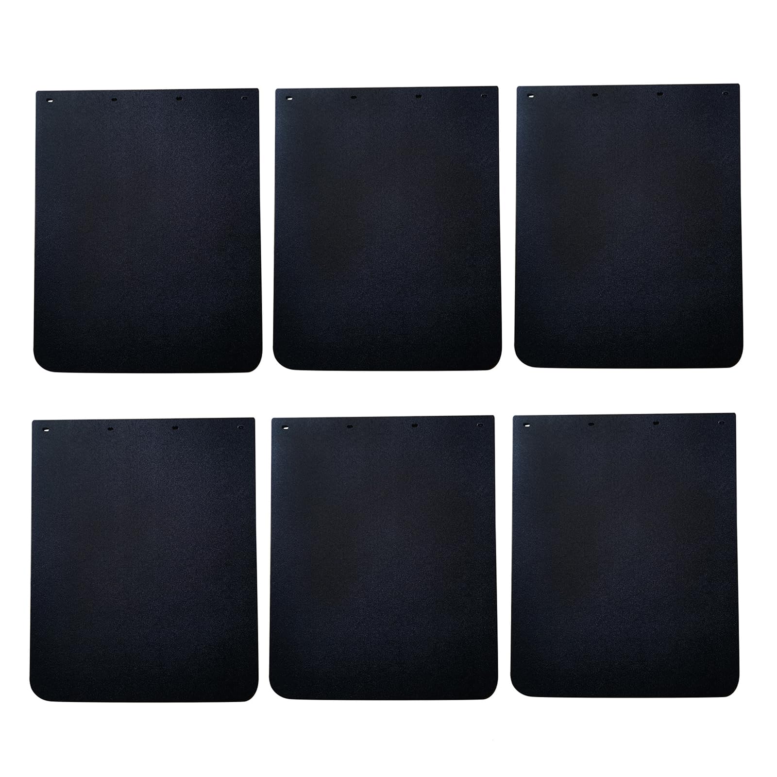 BHTOP 6 Pieces Polymer Mudflaps 24x30 Inch， Durable Black Mud Flap Universal Pair for Semi Truck Tractor Trailer