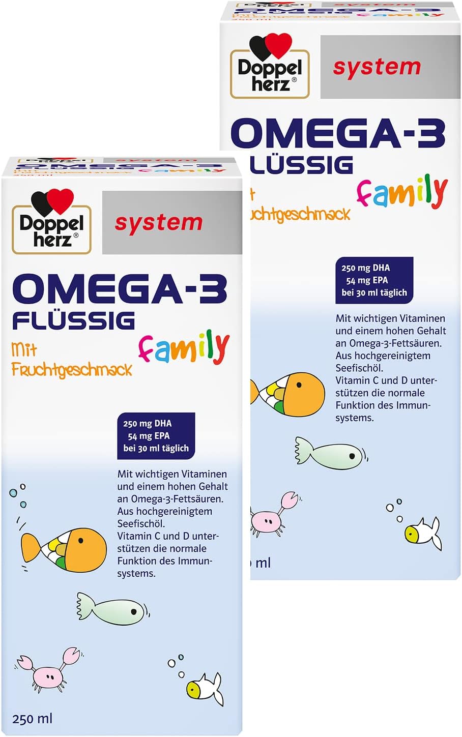 Doppelherz system OMEGA3 family flüssig Gehirnfunktion und