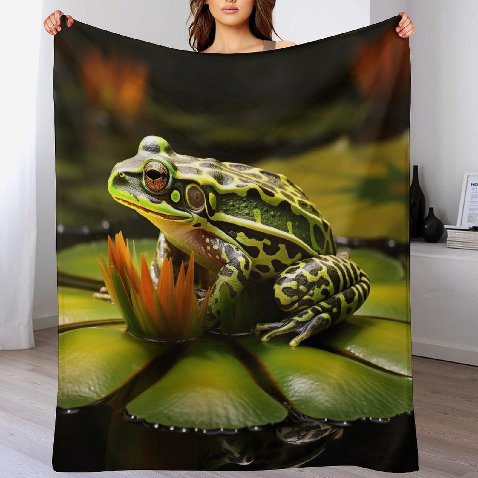 Couverture pour enfants motif grenouille, une idée cadeau douce