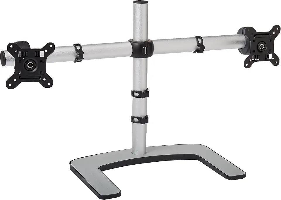 Atdec Visidec Focus Display Accessory Arm Dual Displays, Horizontal Mount 24" - 29.9" Polished Silver