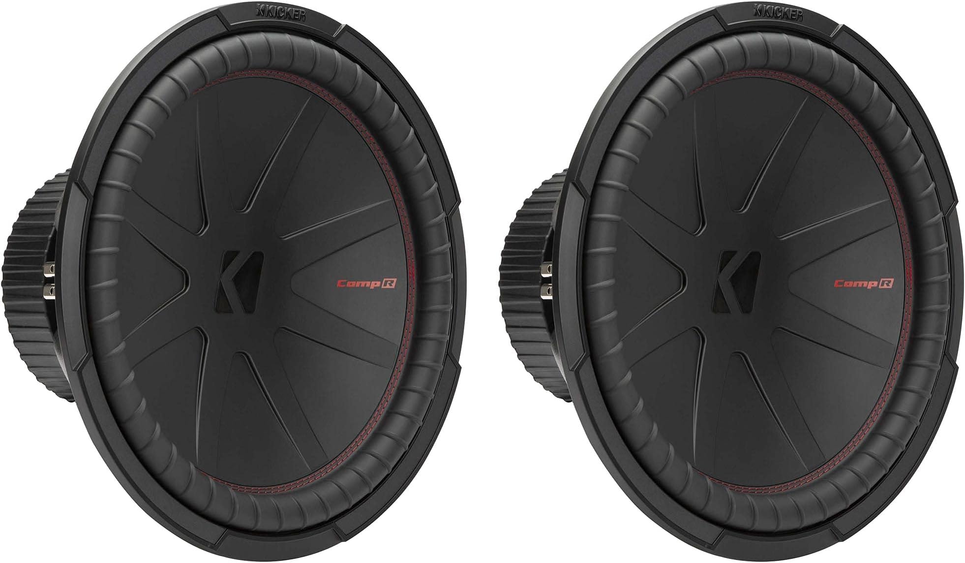 The KICKER 15" Comp R woofer includes two 48CWR152 virtual 2 ohm packages