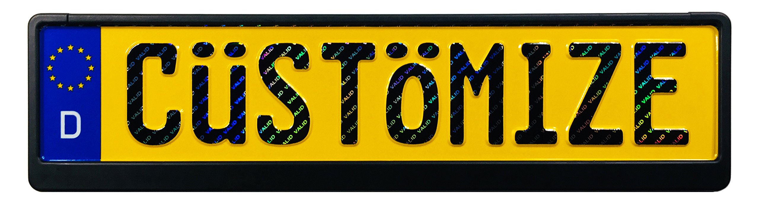 Amazon.com: Custom Yellow German License Plate (Plate with