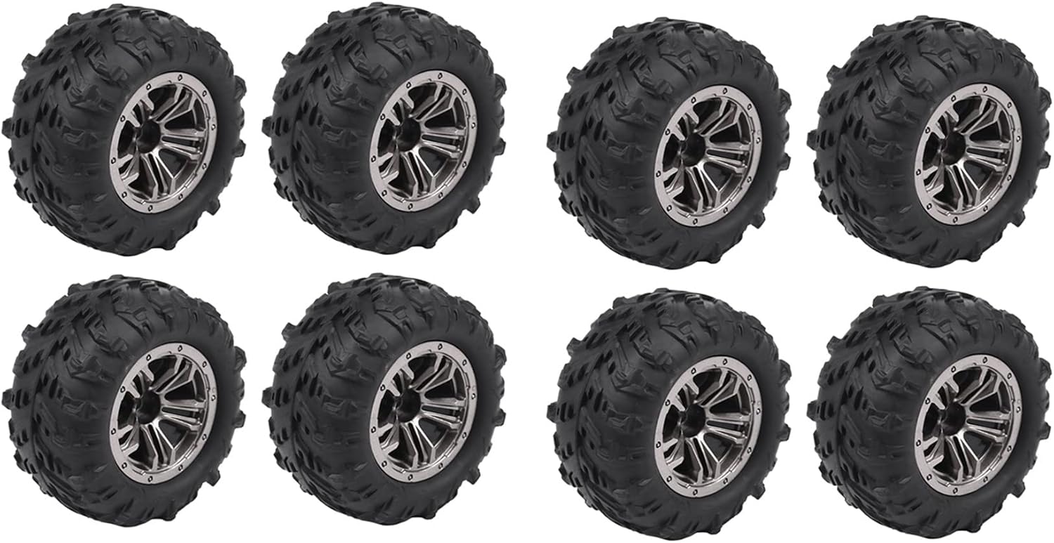 8Pcs 80mm Tire Tyre for Xinlehong Q901 Q902 Q903 9130 9136 9137 9138 1/16 RC Car Upgrade Parts,1
