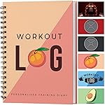 Workout Planner for Daily Fitness Tracking & Goals Setting - A5 Size, 6 x 8, Peachy Pink - Improved Thicker Cover - Men & Women Personal Home & Gym Training Diary - Log Book - by Workout Log Gym